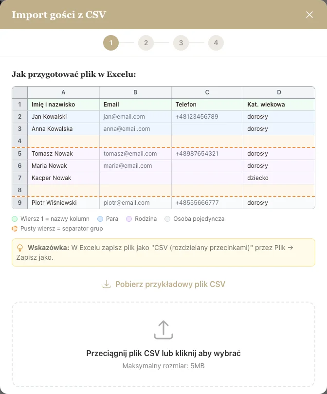Automatyczne mapowanie pól